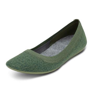 Dámské Baleríny Allbirds Vlna Breezers Zelene | CZ4679FM