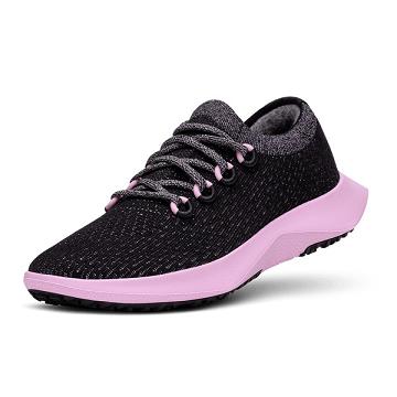 Dámské Běžecké Boty Allbirds Tree Dasher 2 Černé Růžové | CZ4621DN