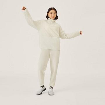 Dámské Kalhoty Allbirds Fluff Fleece Bílé | CZ4765UT
