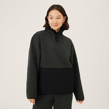 Dámské Mikiny S Kapucí Allbirds Fluff Fleece Pullover Černé | CZ4777DN
