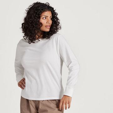 Dámské Tričko Allbirds Allgood Bavlněné Long Sleeve Bílé | CZ4739YU
