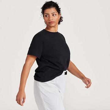 Dámské Tričko Allbirds Allgood Bavlněné Černé | CZ4744QZ