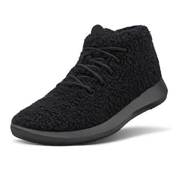 Dámské Vysoké Allbirds Vlna Runner-up Fluffs Černé | CZ4648LH