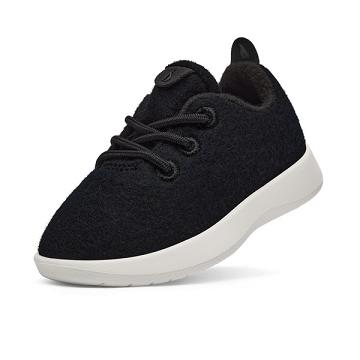 Dětské Tenisky Allbirds Smallbirds Vlna Runner Béžový Černé | CZ4857GL