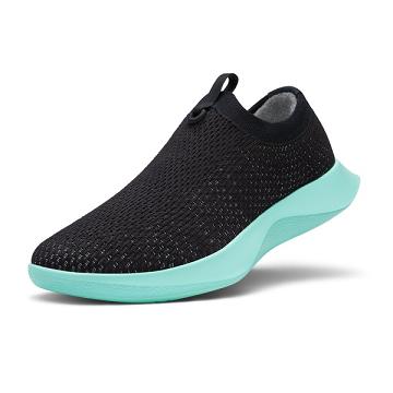 Pánské Boty Slip On Allbirds Tree Dasher Relay Černé Mátově Zelená | CZ4998NB