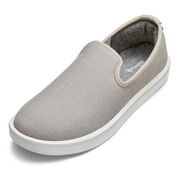 Pánské Boty Slip On Allbirds Vlna Lounger Woven Šedé | CZ4965UT