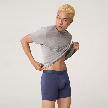 Pánské Spodní Prádlo Allbirds Trino® Boxerské Brief Tmavě Blankyt | CZ4275WY