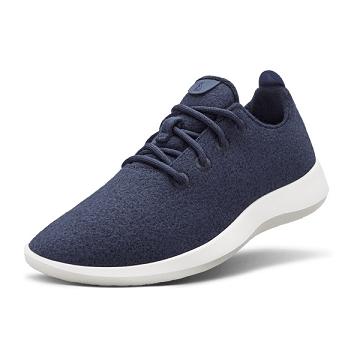 Pánské Tenisky Allbirds Vlna Runner Tmavě Blankyt Bílé | CZ4940UT