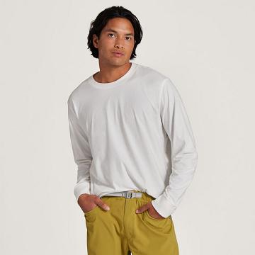 Pánské Tričko Allbirds Allgood Bavlněné Long Sleeve Bílé | CZ4288HK