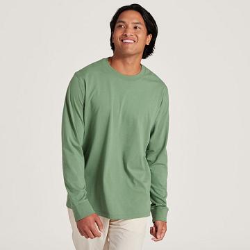 Pánské Tričko Allbirds Allgood Bavlněné Long Sleeve Zelene | CZ4289GL