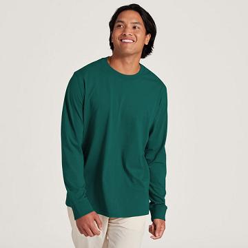 Pánské Tričko Allbirds Allgood Bavlněné Long Sleeve Tyrkysové | CZ4291DN