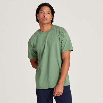 Pánské Tričko Allbirds Allgood Bavlněné Zelene | CZ4296IS