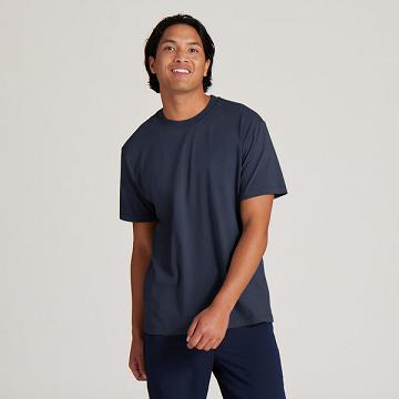 Pánské Tričko Allbirds Allgood Bavlněné Tmavě Blankyt | CZ4297UT