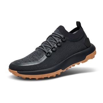 Pánské Turistické Boty Allbirds Trailové Runner SWT Černé | CZ4204FM