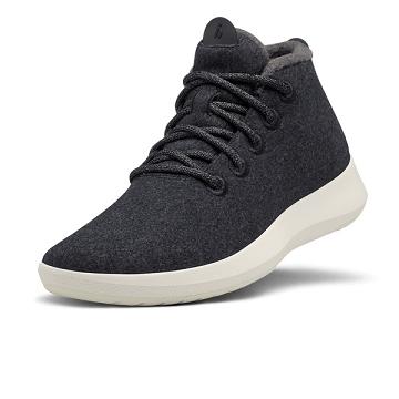 Pánské Vysoké Allbirds Vlna Runner-up Mizzles Černé Bílé | CZ4230XF